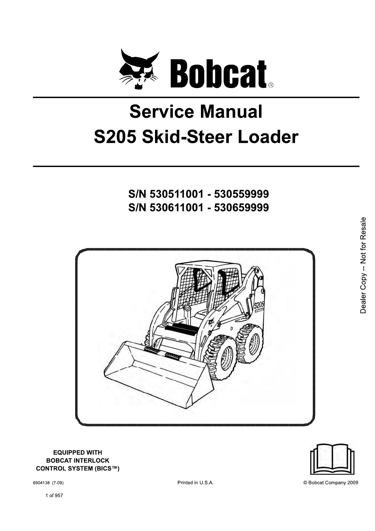 S205 Skid-Steer Loader Service Manual Bobcat 2
